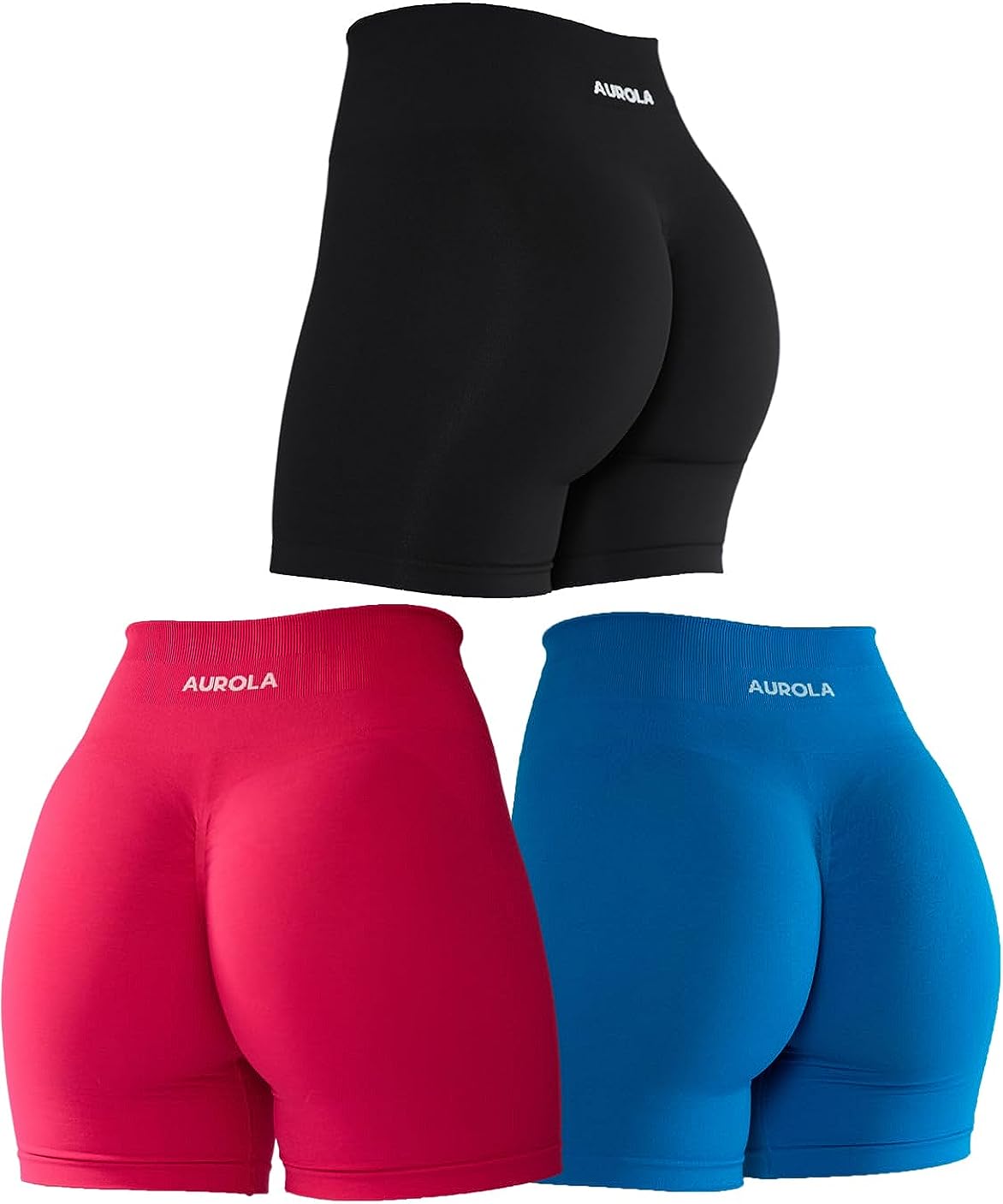Aurola Gym Shortswomen's High Waist Yoga Shorts - Buttery Soft Stretchy Gym  Biker Shorts