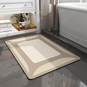 SIXHOME-Bath Rug-Quick Dry Absorbent Rubber Backed Thin Bathroom Rugs Fit Under Door-Bath Mats for Bathroom Floor Mat in Front of Sink-Shower Rug 17"X27.5"