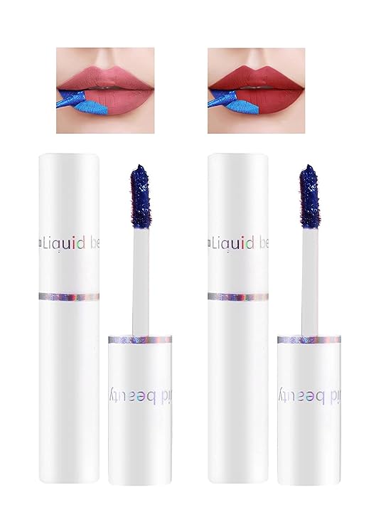 INCREDIBLE Snktiny 2Pcs Peel Off Lip Stain, Lip Stain Peel Off Tattoo Lipstick, Long Lasting Waterproof Liquid Lip Tint Stain, Non-stick Cup Peel Off Lip Tint Makeup for Women Girls