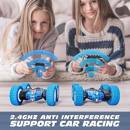 Remote Control Car, RC Cars Double Sided 360° Rotating Car Toys, Gesture Sensing RC Stunt Car with Headlights Wheel Lights, Ideal Gifts for Boys Girls