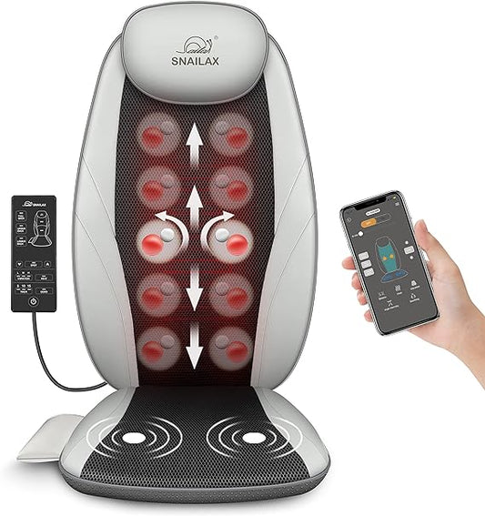 Massage Cushion with Heat Massage Chair Pad Kneading Back Massager for Home Office Seat use
