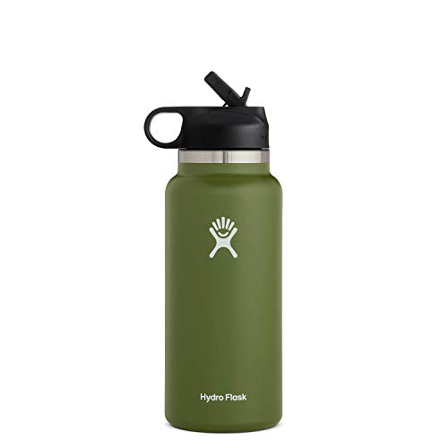 Hydro Flask Water Bottle Wide Mouth Straw Lid 20 Oz, Hibiscus