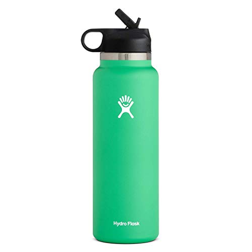 Hydro Flask Water Bottle - Wide Mouth Straw Lid 2.0-32 oz, Fog