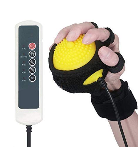 Electric Hot Compress Stroke Hemiplegia Fingers Recovery Massager Infrared Therapy Ball Finger Massage Rehabilitation 110V-240V Passive Training Finger Flexion Correction