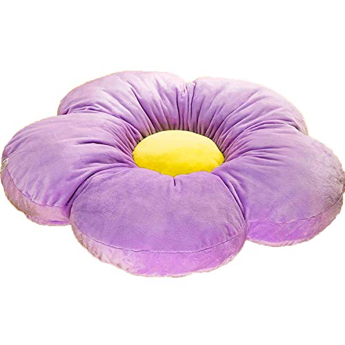 Butterfly Craze Blue Flower Floor Pillow Seating Cushion -Flower Pillow for Reading and Lounging Comfy Pillow for Kids - Large 35" Diameter