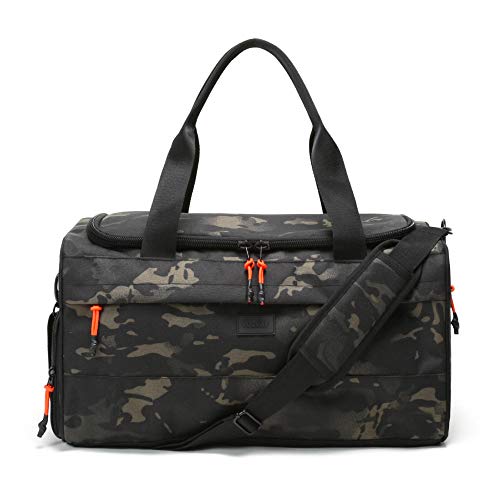 Vooray Boost Duffel, Water-Resistant Gym Bag with Shoe Compartment, Accessory Pockets, Small Overnight Travel Bag, Durable Sports Duffel Men Women 22L