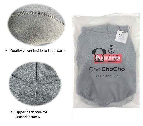 ChoChoCho Pup Dog Hoodie Pet Clothing Cat Hoodies Stylish Streetwear Sweatshirt Gray Tracksuits Outfit for Dog Cat Puppy Small Medium Large (3XL)