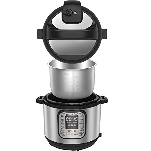 Instant Pot DUO60 6 Qt 7-in-1 Multi-Use Programmable Pressure Cooker, Slow Cooker, Rice Cooker, Steamer, Sauté, Yogurt Maker and Warmer (IP-DUO60), Stainless Steel/Black