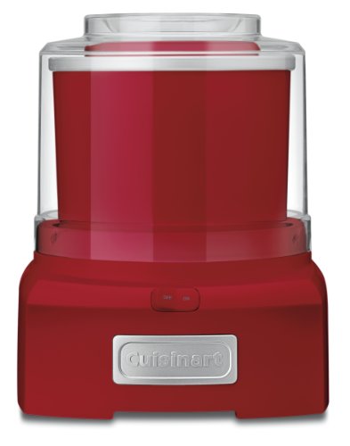 Cuisinart ICE21R Frozen Yogurt Automatic Ice Cream and Sorbet Maker,120 V, Thermoplastic, 1-1/2 qt, Red