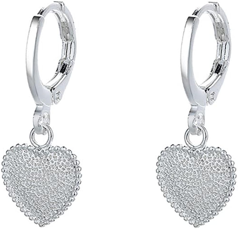 925 Sterling Silver Hoop Earrings for Women Teen Girls | Small Zircon Inlay Hoops Stud Earring Fashion Jewelry Gift