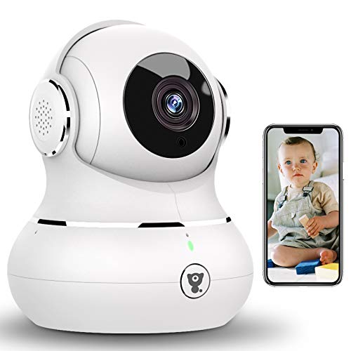 Indoor Wireless Security Camera. Home WiFi IP Camera for Pet/Baby/Elder Monitor with Motion Detection/Tracking, 2-Way Audio, Night Vision and Cloud Storage, Works with Alexa