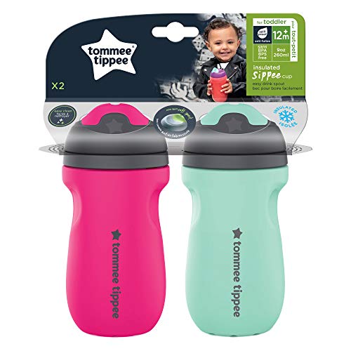 TOMMEE TIPPEE 9OZ INSULATED SPORTEE TODDLER WATER BOTTLE W/ HANDLE