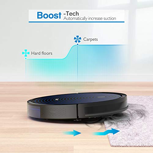 Robit Robot Vacuum Cleaner, Upgraded 2500Pa Strong Suction, Ultra-Thin, Drop Sensor, Quiet, Self- Charging Robotic Vacuum Cleaner for Pet Hair, Hard Floors, Carpet