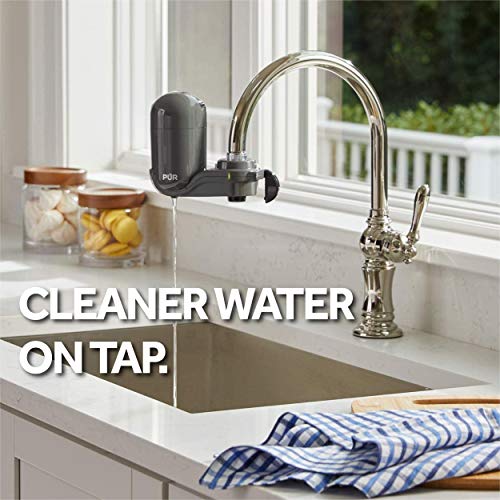 Faucet Mount Water Filtration System, Small, Gray