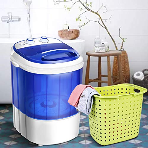 MINI LAUNDRY PORTABLE MACHINE Durable Design Washer Energy Saving, Rotary Controller(Blue)