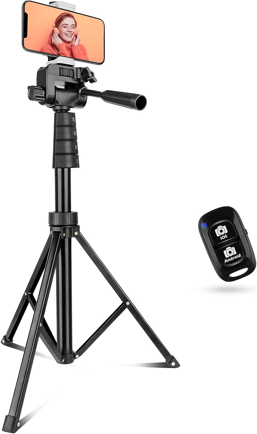 Smart Aureday 67" Phone Tripod&Camera Stand, Selfie Stick Tripod with Remote and Phone Holder, Perfect for Selfies/Video Recording/Vlogging/Live Streaming