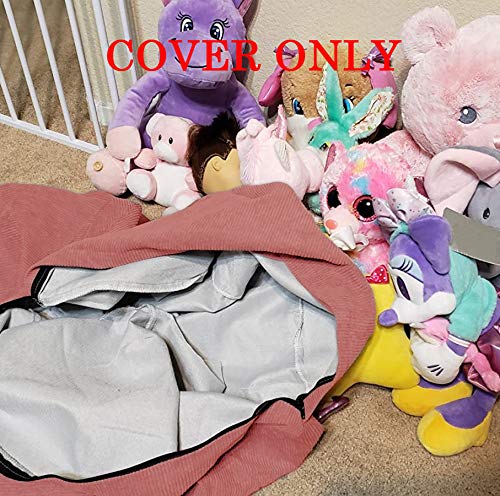 Stuffed Animal Storage Bean Bag Chair Cover (No Beans) for Kids and Adults.Soft Premium Corduroy Stuffable Beanbag for Organizing Children Plush Toys or Memory Foam Extra Large 300L (Green)