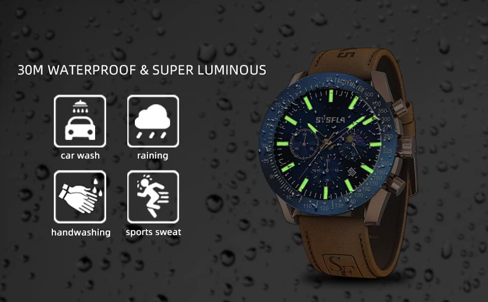 Mens Watches Luxury Watches for Men Large Octagon/Round Face Replica Wristwatch Waterproof Analog Quartz Stylish Designer Calendar Date Sport Watch with Leather/Silicone Band Gifts for Men
