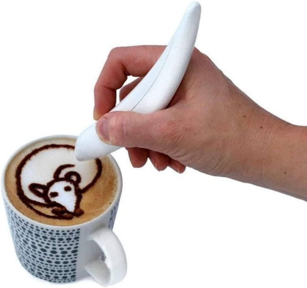 Electrical Latte Art Pen for Coffee Cake Spice Pen Cake Decoration Pen Coffee Carving Pen Baking Pastry Tools