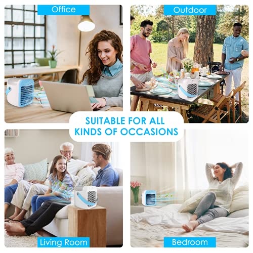 Portable Air Cooler, Mini3 Fan Speed, Desktop Cooling Fan for Room, Home, Office, Dorm Sterilizer, Humidifier & Purifier
