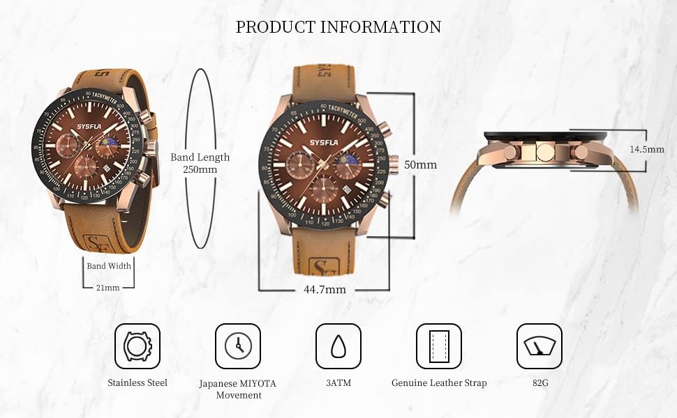 Mens Watches Luxury Watches for Men Large Octagon/Round Face Replica Wristwatch Waterproof Analog Quartz Stylish Designer Calendar Date Sport Watch with Leather/Silicone Band Gifts for Men