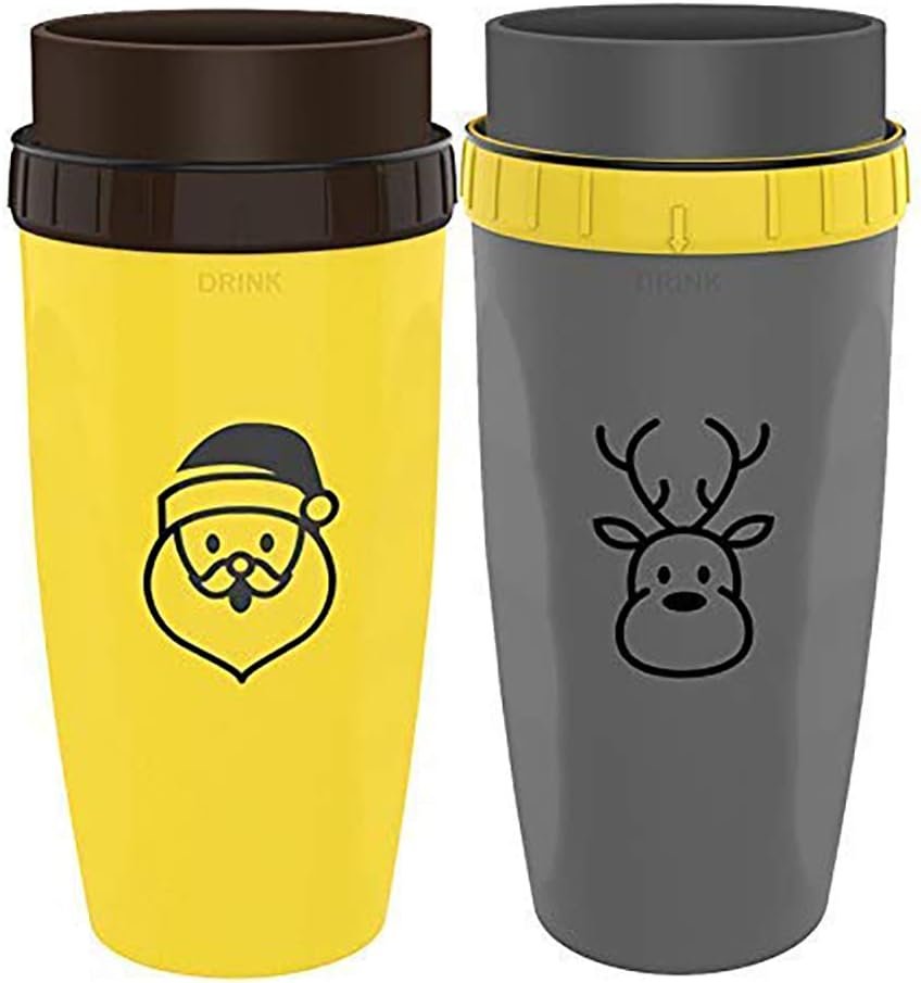 Marvelous Twizz Coffee Cup Aperture Mug with Straw Double Silicone TikTok Leak Proof and Insulated Revolutionary Twist Plastic Travel Mug, Lidless