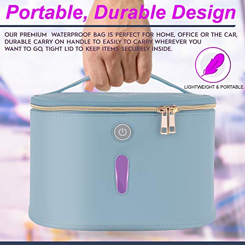 Medd Max UV Light Sanitizer Bag, Ultraviolet UV Sterilizer Box with 12 Powerful UV-C Germicidal LEDs - Portable UV Sanitizer Box, Disinfects in 3 Minutes, Perfect for Phone, Keys, Makeup Brush, Toys