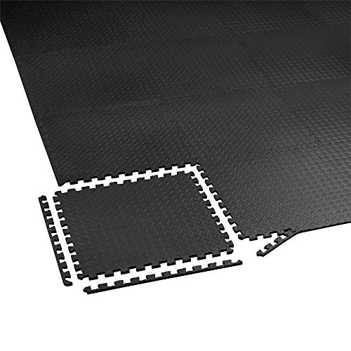 innhom 12 Black Tiles Gym Mats Puzzle Exercise Mat Interlocking Foam M –  PROARTS AND MORE