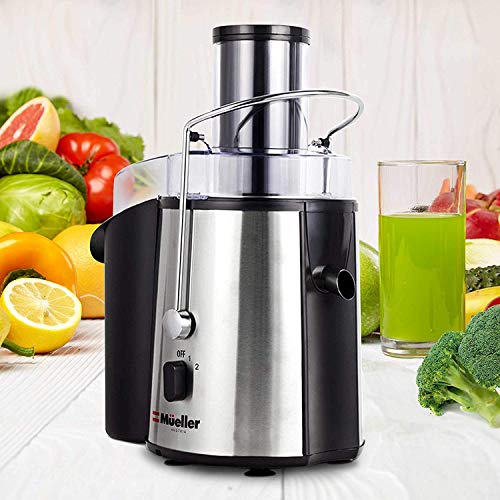 Mueller Austria Juicer Ultra Power, Easy Clean Extractor Press Centrifugal  Juicing Machine, Wide 3 Feed Chute for Whole Fruit Vegetable, Anti-drip