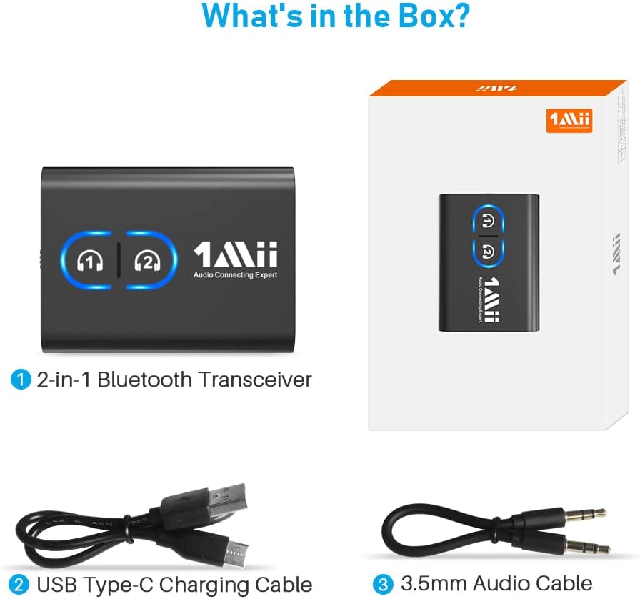 GREAT Bluetooth Transmitter Receiver for TV/Airplane to Headphones