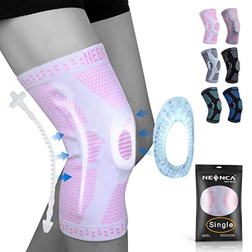 Professional Knee Brace,Knee Compression Sleeve Support for Men Women with Patella Gel Pads & Side Stabilizers,Medical Grade Knee Pads for Running,Meniscus Tear,ACL,Arthritis,Joint Pain Relief