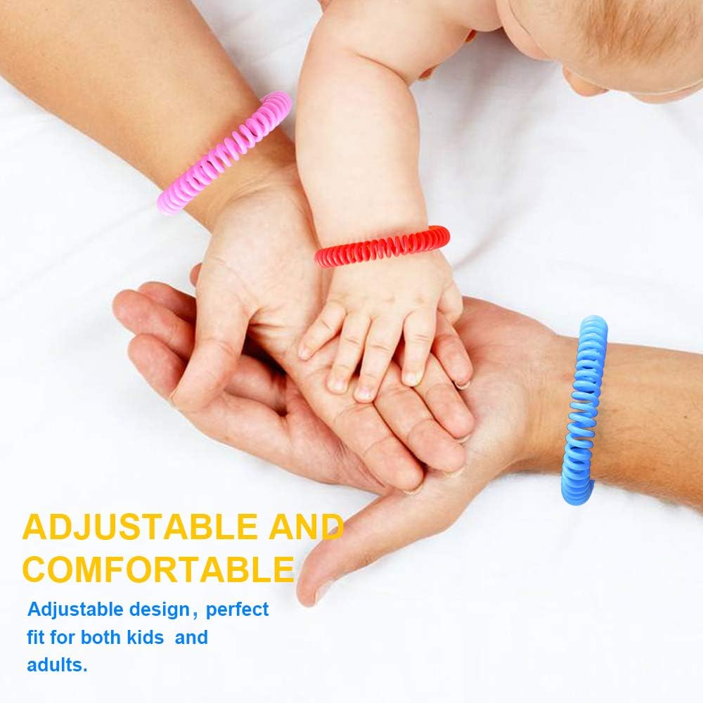 BuggyBands Mosquito Bracelets, 24 Pack Individually Wrapped, DEET Free, Natural and Waterproof Band
