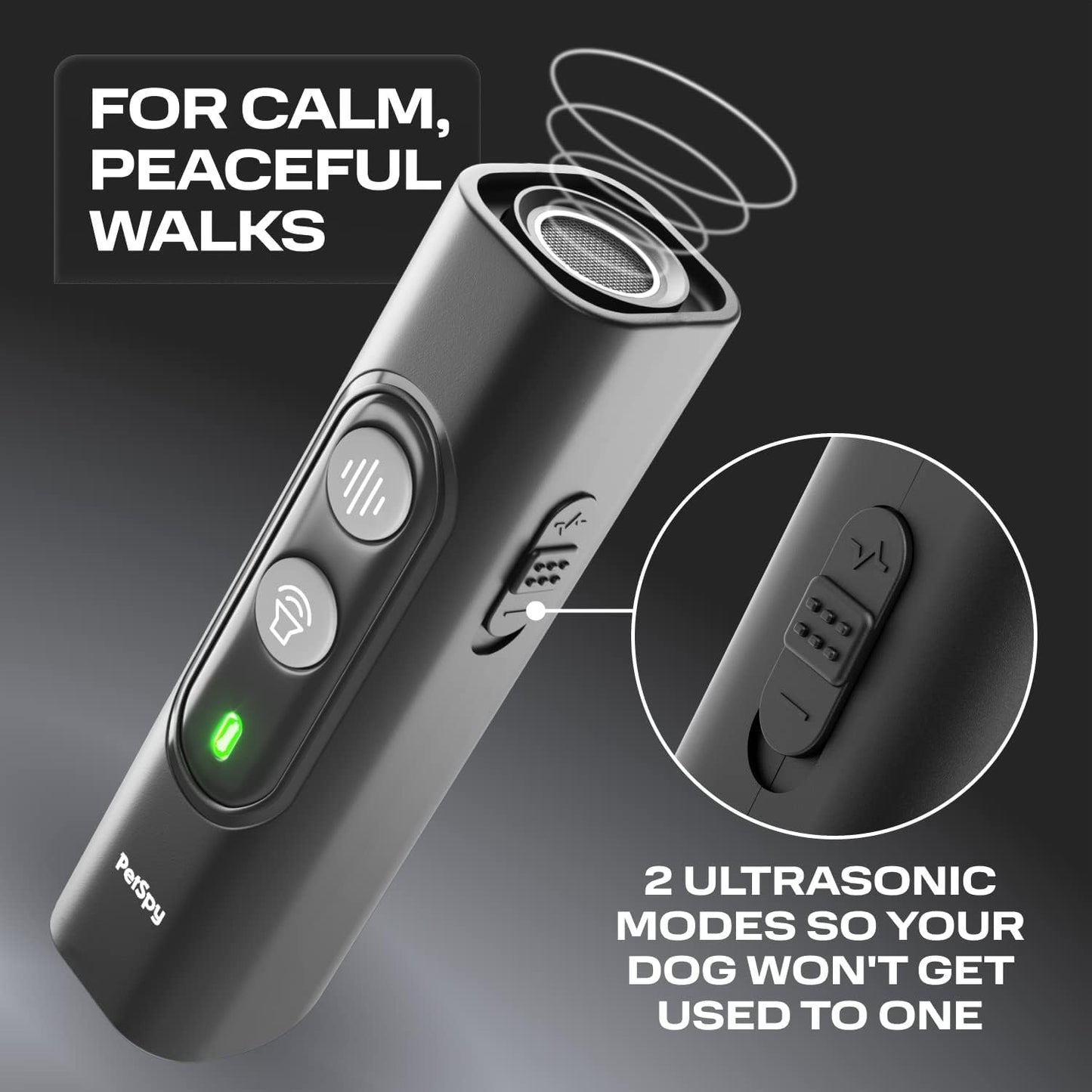 Ultrasonic Dog Bark Deterrent, 2 Frequency Modes, Barking Control Device for Indoor and Outdoor with 16 Feet Range, Bark Deterrent Dog Trainer with Training Cards