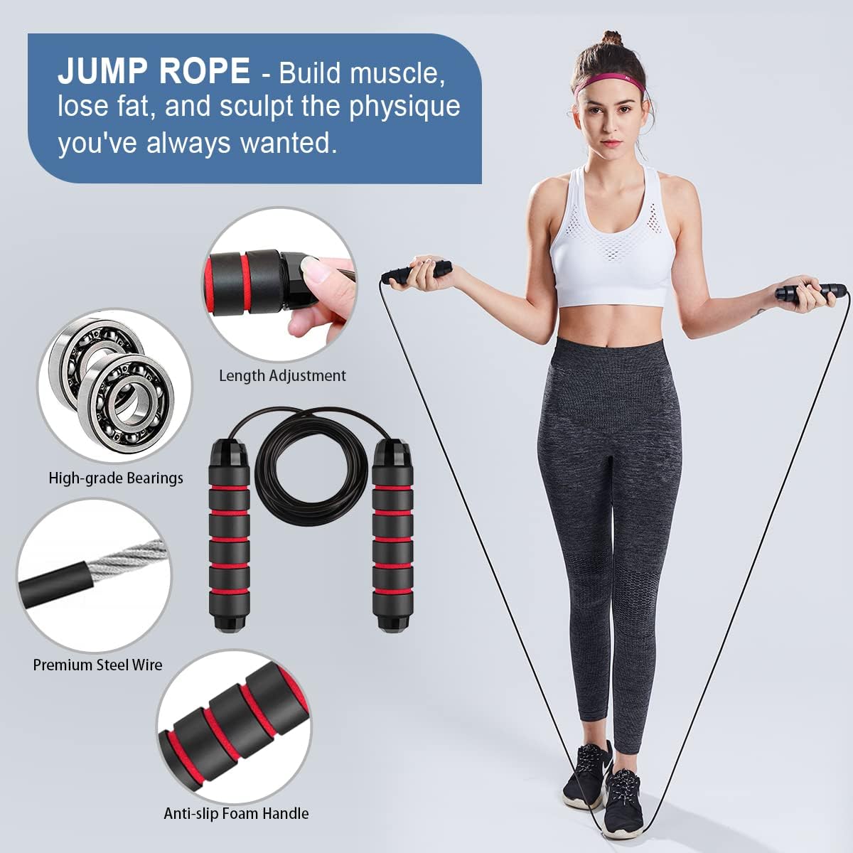 GREAT! GREAT! GREAT! Ab Roller Wheel, 10-In-1 Ab Exercise Wheels Kit with Resistance Bands, Knee Mat, Jump Rope, Push-Up Bar - Home Gym Equipment for Men Women Core Strength & Abdominal Exercise