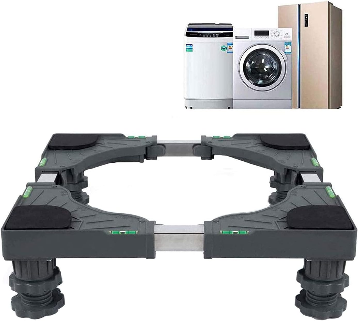 Adjustable Appliance Roller Mini Fridge Stand Mobile Washing Machine Base  Stand
