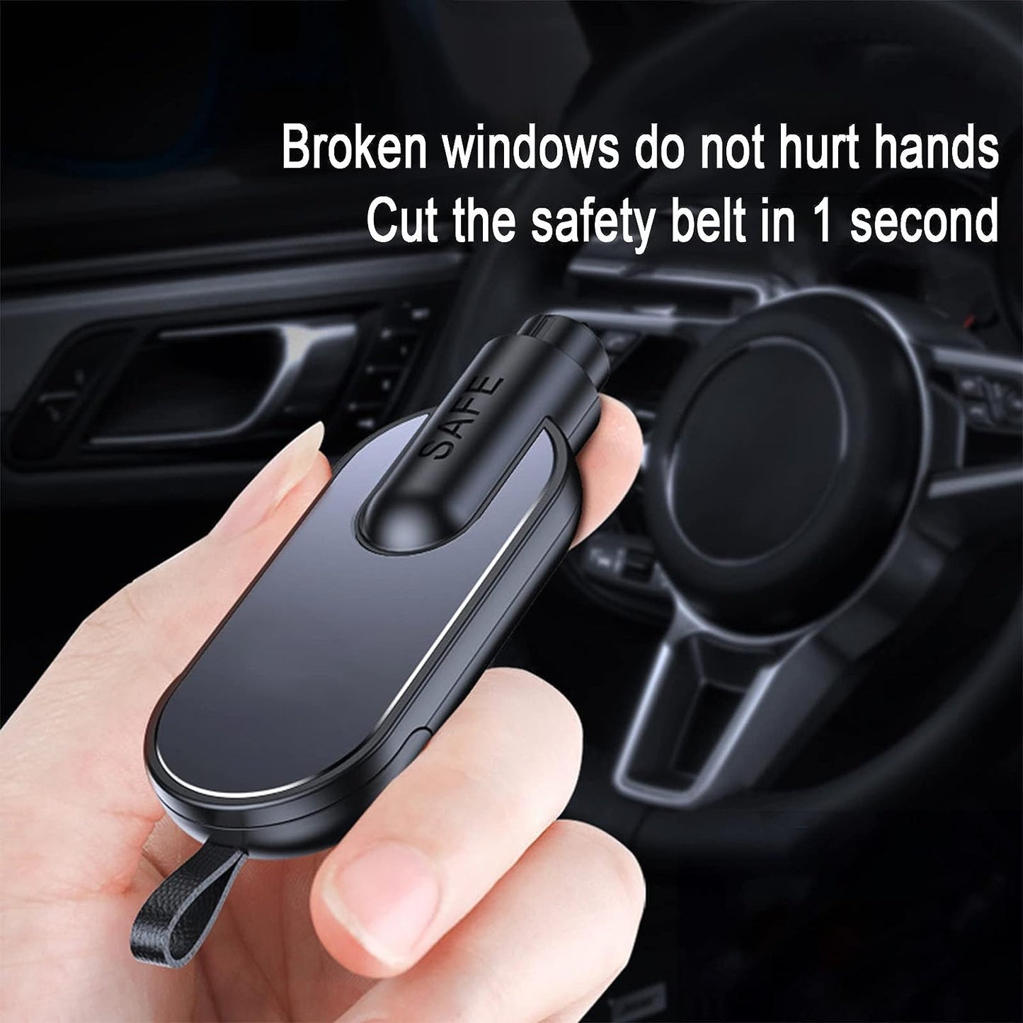 Car Safety, Loaded Window Breaker Glass Breaker and Seat Belt Cutter Emergency Escape Tool