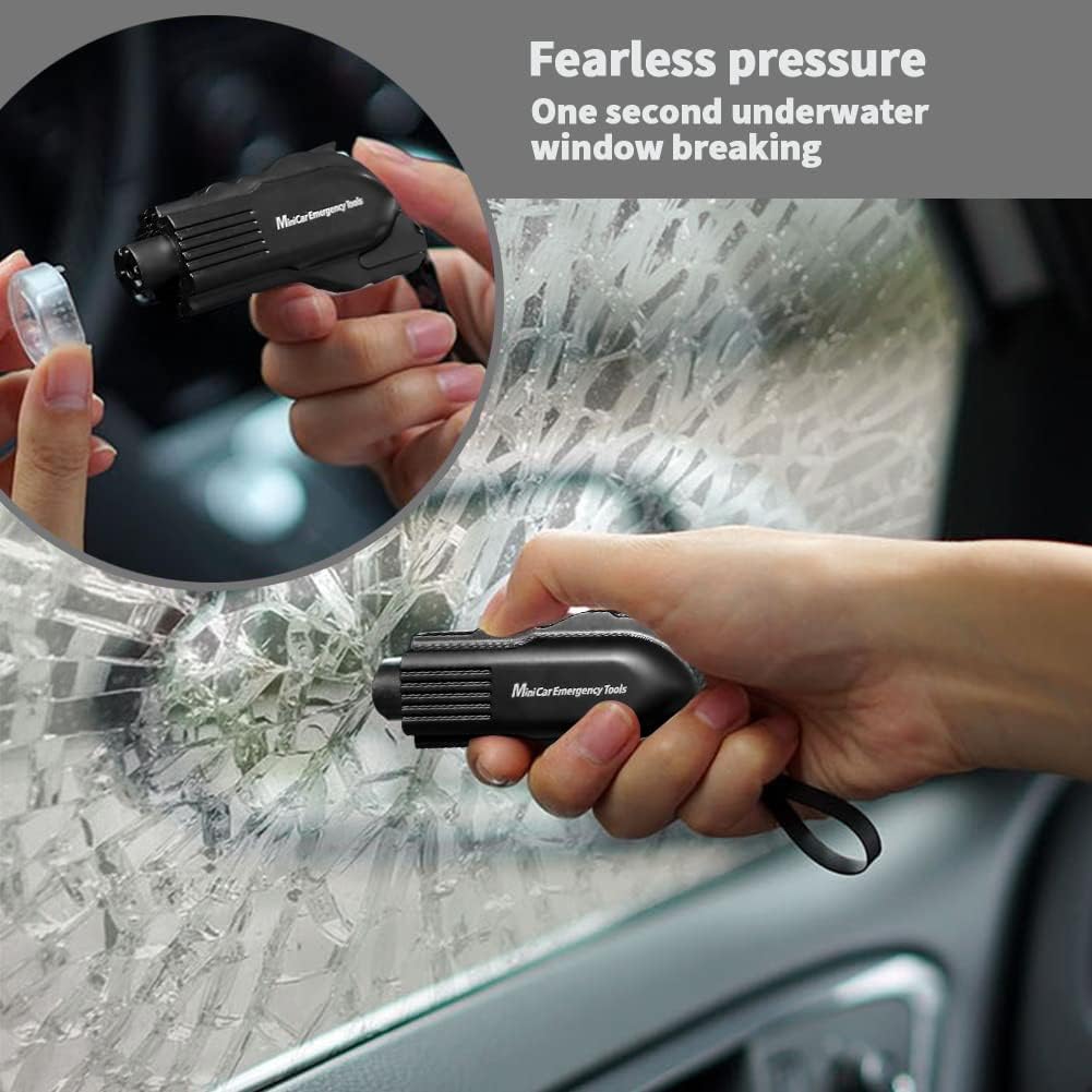 Car Safety, Loaded Window Breaker Glass Breaker and Seat Belt Cutter Emergency Escape Tool