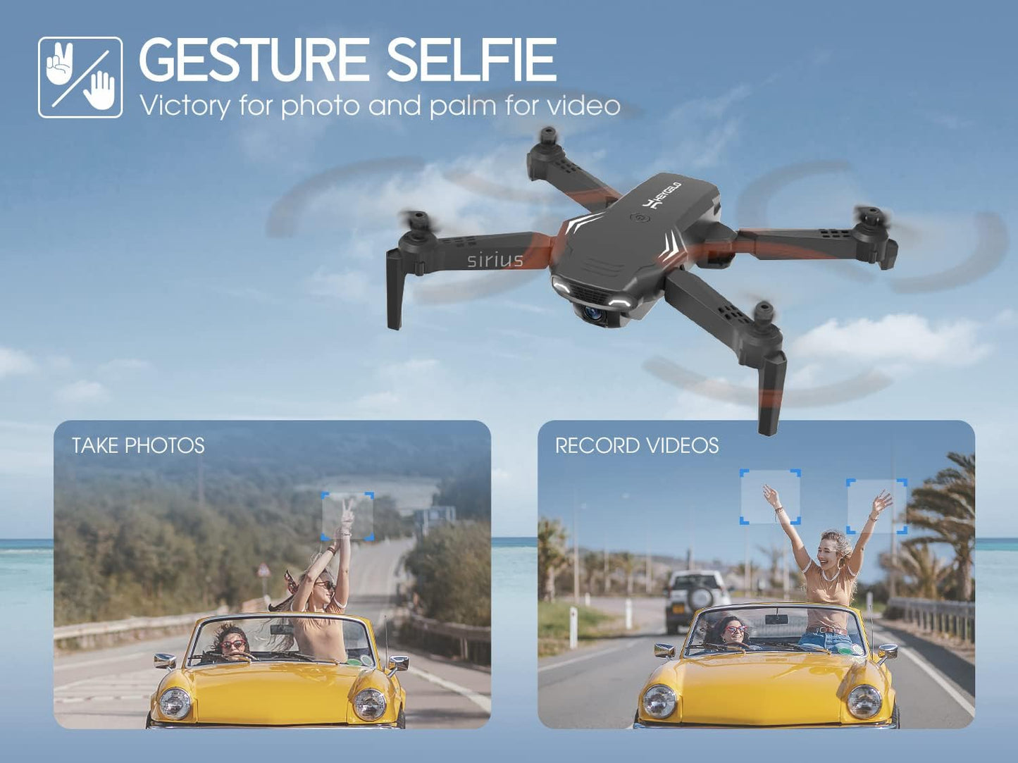Heygelo S90 Drone with Camera for Adults, 1080P HD Mini FPV Drones