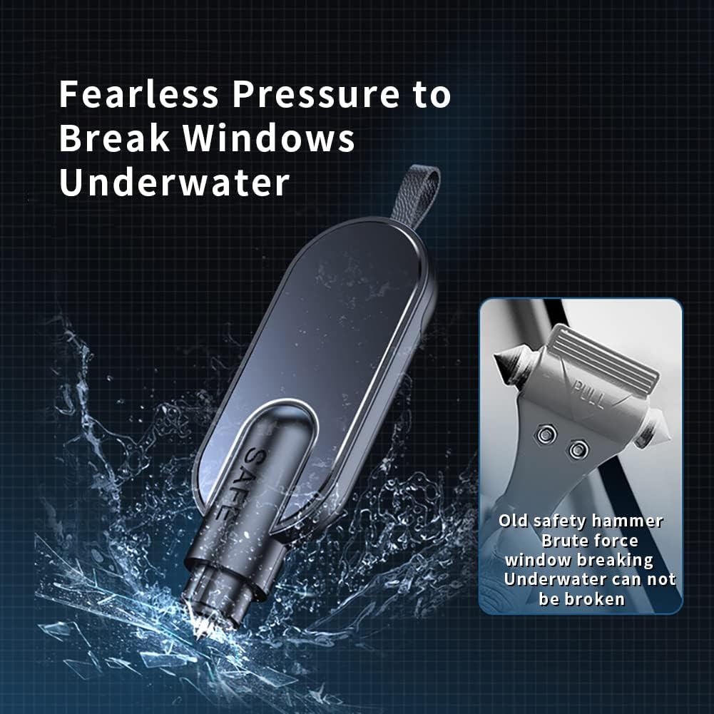 Car Safety Hammer Spring Loaded Window Breaker Glass Breaker and Seat Belt Cutter Emergency Escape Tool