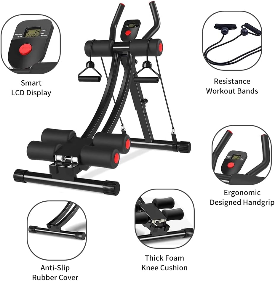 Fitlaya Fitness ab Machine, ab Workout Equipment for Home Gym, Height  Adjustable ab Trainer, Foldable Fitness Equipment.