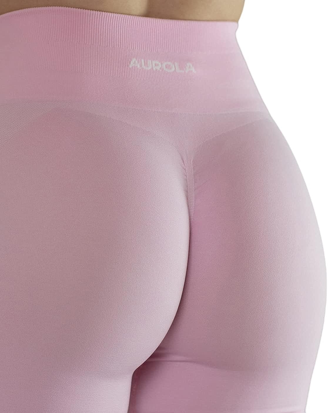Aurola Store Seamless Scrunch Tights Women Yoga Pants Aurolaus Tummy  Control Workout Running Fitness Active Leggings-9
