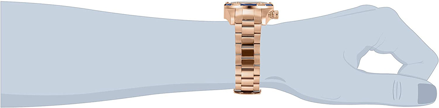 Watch with Stainless Steel Strap, Rose Gold, 26 (Model: 31478)