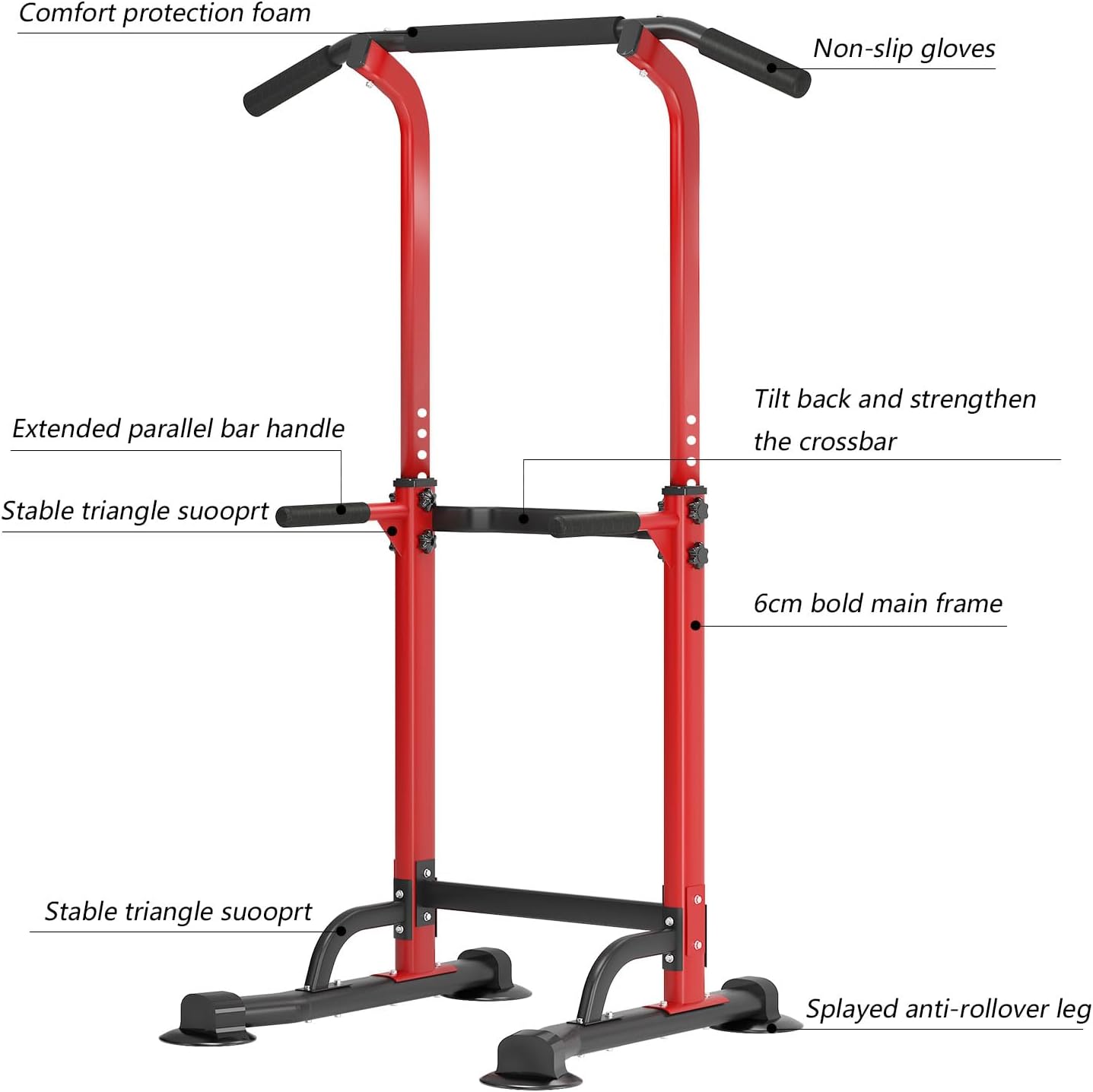 Station Pull Up Bar for Home Gym Adjustable Height Strength Training Workout Equipment,Pull Up Bar Station