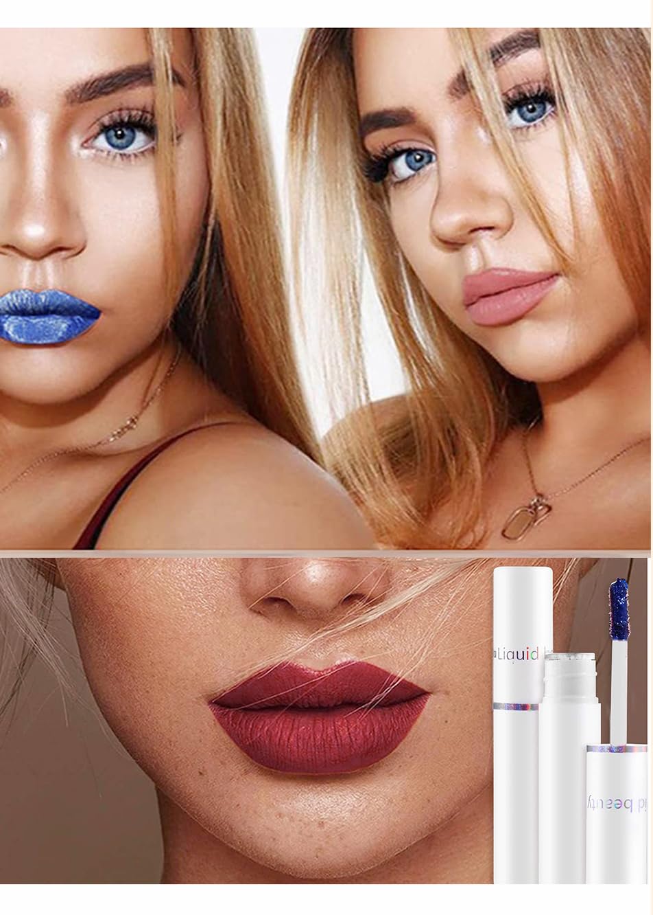 INCREDIBLE Snktiny 2Pcs Peel Off Lip Stain, Lip Stain Peel Off Tattoo Lipstick, Long Lasting Waterproof Liquid Lip Tint Stain, Non-stick Cup Peel Off Lip Tint Makeup for Women Girls