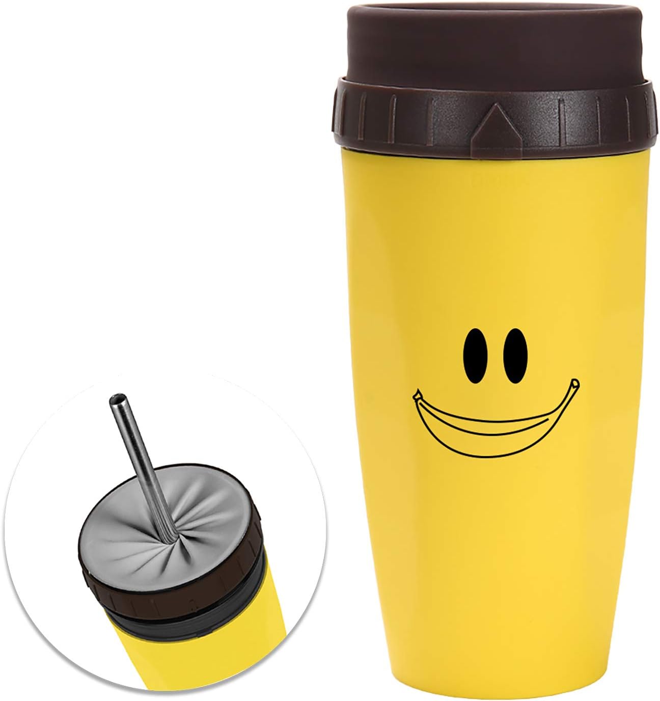 Marvelous Twizz Coffee Cup Aperture Mug with Straw Double Silicone TikTok Leak Proof and Insulated Revolutionary Twist Plastic Travel Mug, Lidless