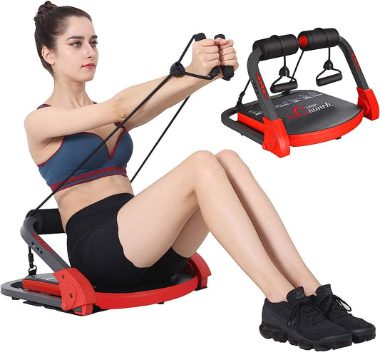 Ab Crunch Machine,Exercise Equipment for Home Gym Equipment for Strength Training with Resistance Bands, Abs and Total Body Workout,Sole Brand and Patent Owner