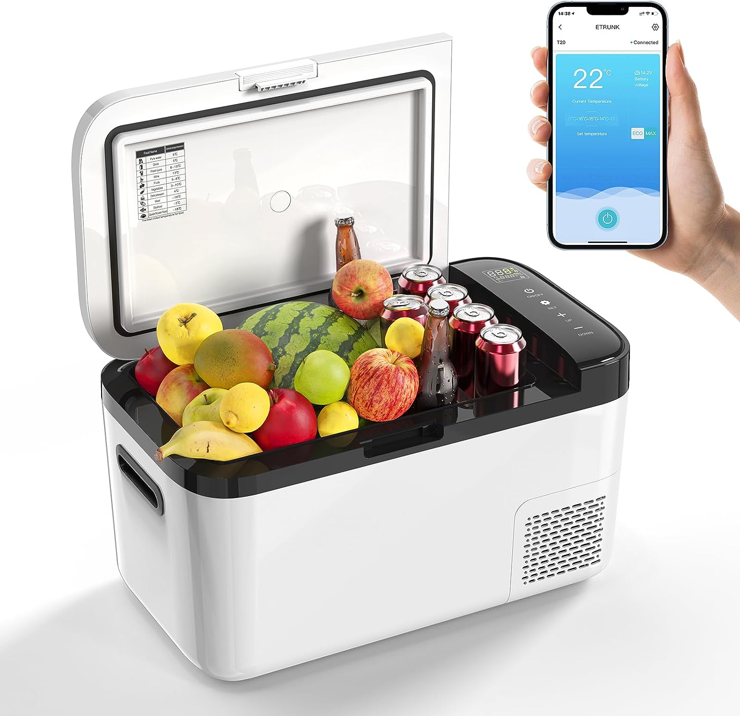 12 Volt Refrigerator for Car: 20L Portable Fridge Car Cooler -4℉-68℉ R –  PROARTS AND MORE