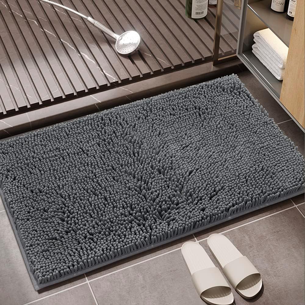 SIXHOME Green Bathroom Rugs Ultra Thin Rubber Non Slip Bath Mat