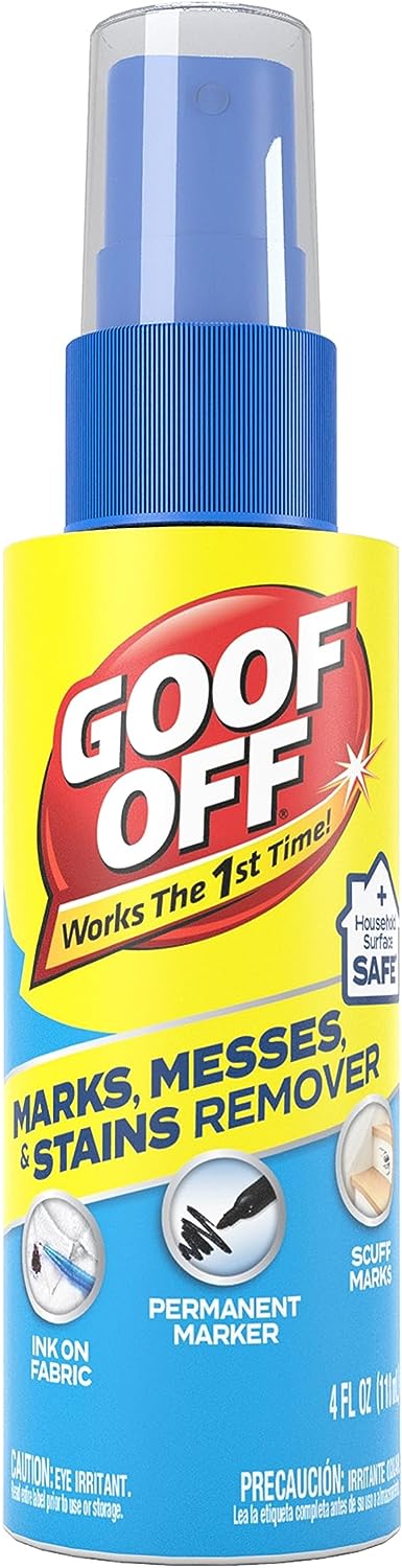 Incredible Goof Off Household Heavy Duty Remover, 4 fl. oz. Spray, For Spots, Stains, Marks, and Messes