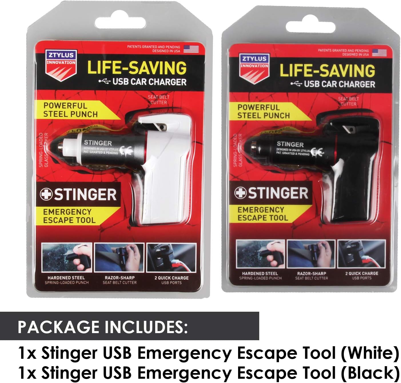 Ztylus Stinger Car Emergency Tool, Spring-Loaded Window Breaker, Car S –  PROARTS AND MORE